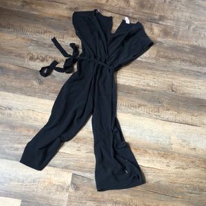 Black midi romper
